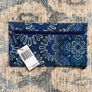 Vera Bradley Pouch Blue Paisley NWT